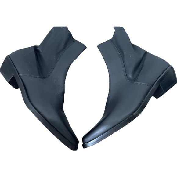 New  Madewell The Idris Black Leather Ankle Boot Women Size 9 Western Inspired - Picture 5 of 6